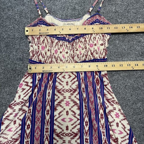 Billabong S/P Strappy Sundress Tribal Print Adjustable Straps Multicolor - Picture 6 of 9